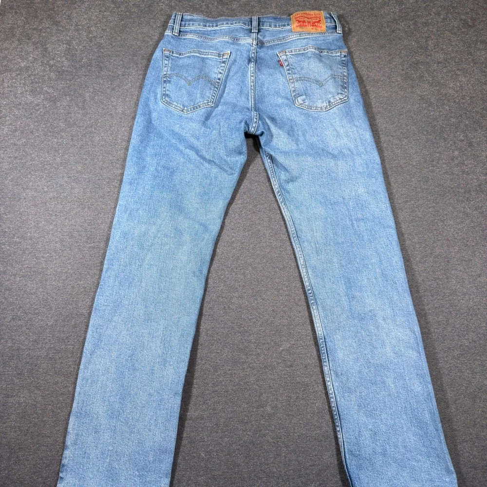 Levi's 505 Jeans Mens 32x32 Blue Regular Fit Straight Leg Denim Pants Stretch